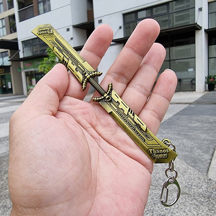 Móc Khóa Đ.ao Thanos. Móc Chìa Khóa Avengers. Hợp Kim Nhôm Cao Cấp