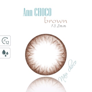 Lens 1 ngày 0 - 8 độ màu nâu choco cho mắt khô yếu - ann choco | ann365 lens