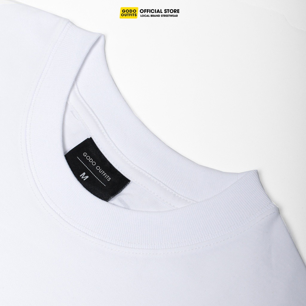 Áo thun tay lỡ Unisex form rộng local brand GODO OUTFITS IN VERIFY AT125,áo phông unisex primeum cotton 100%