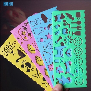 Set 4 Khuôn Vẽ Hình Họa Tiết Hoạt Hình Dễ Thương