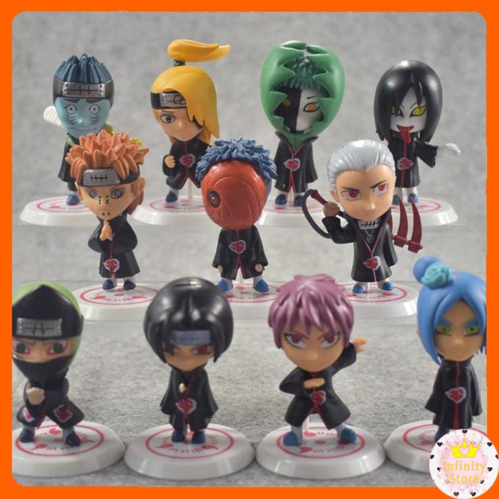 SET 11 MÔ HÌNH NARUTO AKATSUKI CỰC CHẤT INFINY DECOR