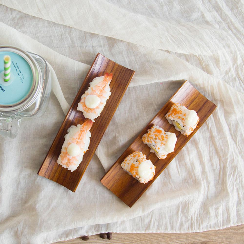 AUGUSTINE Khay Gỗ Hình Chữ Nhật Đựng Sushi / Bánh Bao / Trái Cây