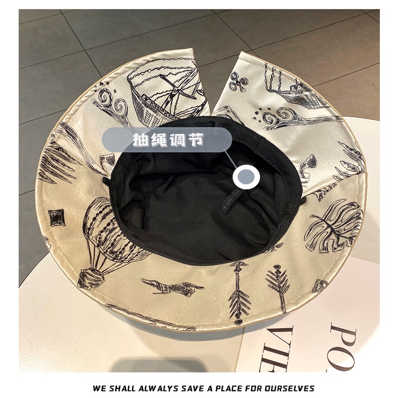 Nón Bucket Đính Nơ Phong Cách Retro Pháp Thời Trang Xuân Hè Cho Nữ