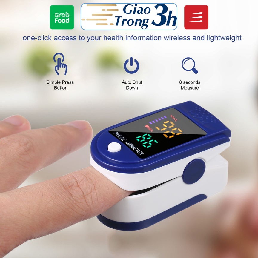 Máy đo nồng độ oxy trong máu SPO2, đô nhịp tim Pulse Oximeter LK87 cầm tay