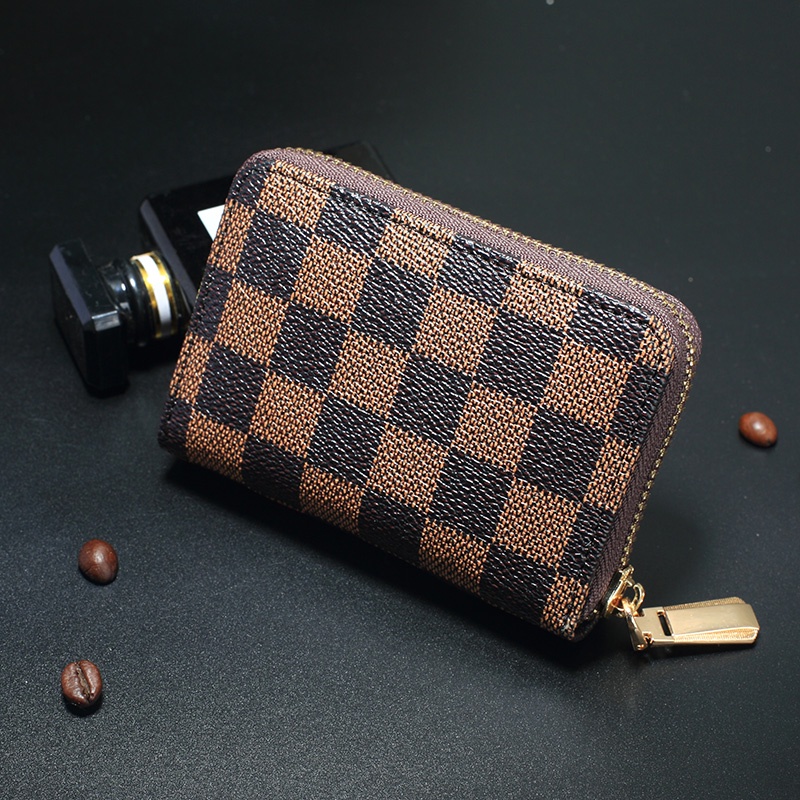 Ví Mini Đựng Thẻ / Chìa Khóa Có Dây Kéo Phong Cách Vintage Cho Nữ