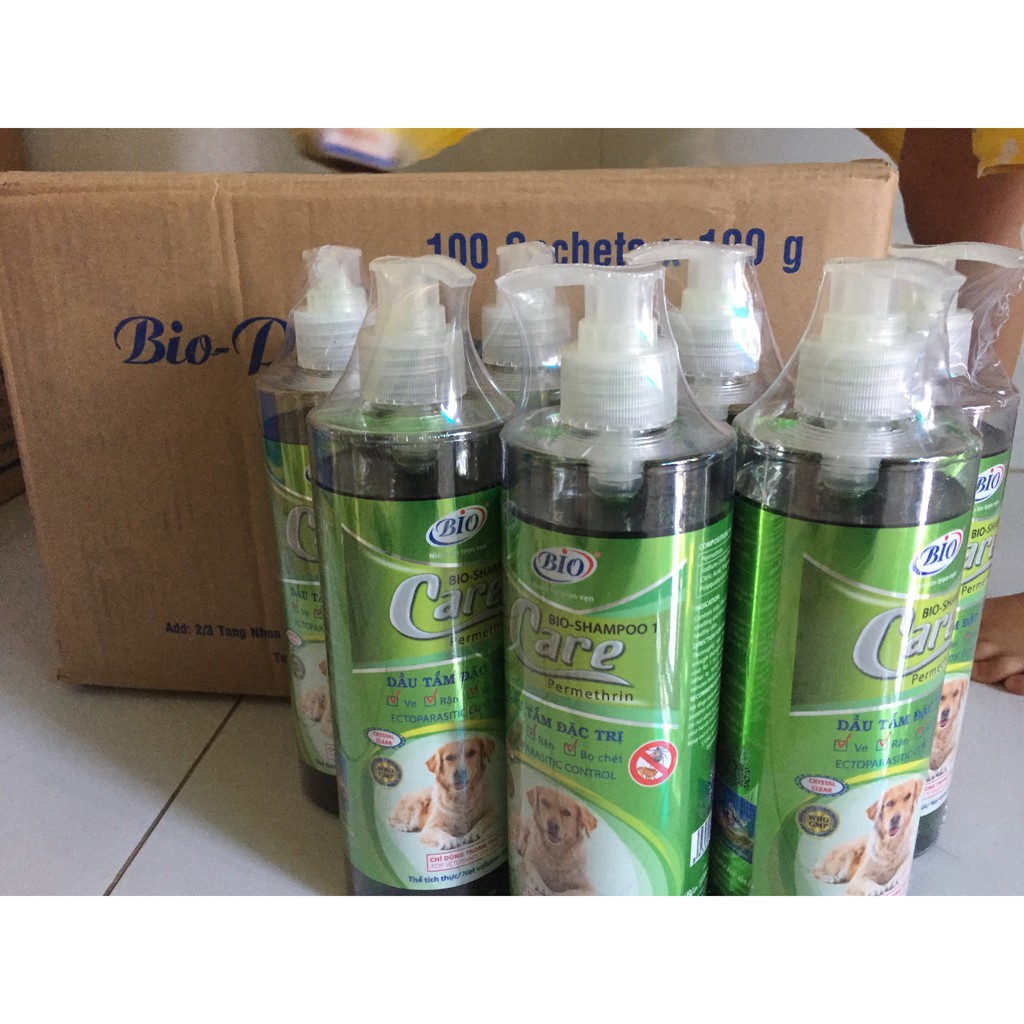BIO -CARE 450ml Tẩy sạch ve, rận, bọ chét, khử mùi hôi, mượt lông cho chó mèo