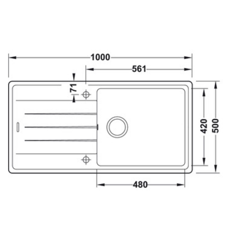 Chậu Rửa Chén Hafele HS20-GED1S60 - Lắp Nổi/Âm - Ngang 100cm