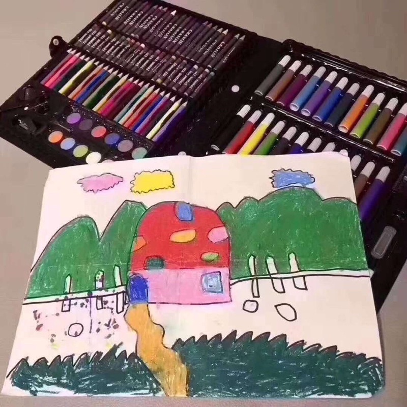 Hộp Bút Màu 150 Chi Tiết Subeokiss Cho Bé, Bộ Màu Vẽ Đa Năng 150 Món Cho Bé Vui Chơi, Sáng Tạo