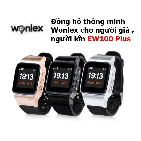 Đồng hồ thông minh Wonlex cho người già , người lớn EW100 Plus