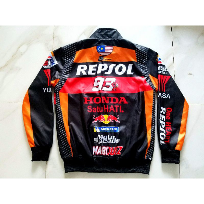 Áo Khoác Repsol, Vải Dù 2 Lớp Chống Nước, Logo Trên Áo Bảo Hành Không Bong Tróc
