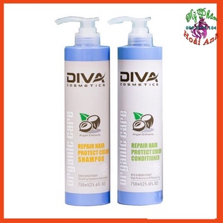 Bộ dầu gội xả diva cosmetics repair hair protect color chăm sóc tóc nhuộm 750ml x 2