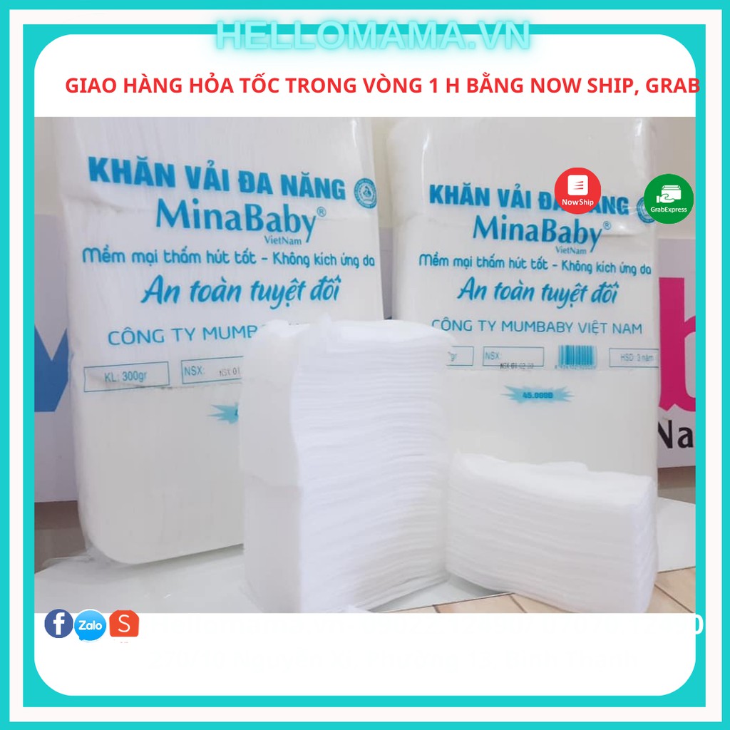 Combo 3 Túi Khăn Vải Đa Năng Mina - Siêu Tiết Kiệm, An toàn Cho Bé