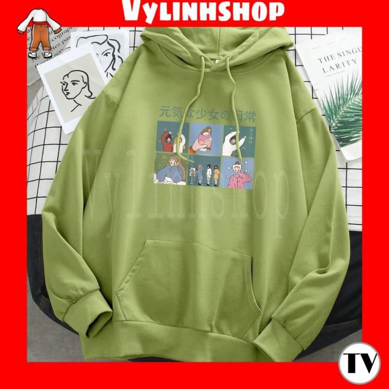 Áo hoodie chữ nhật sáu ô vuông unisex giá rẻ