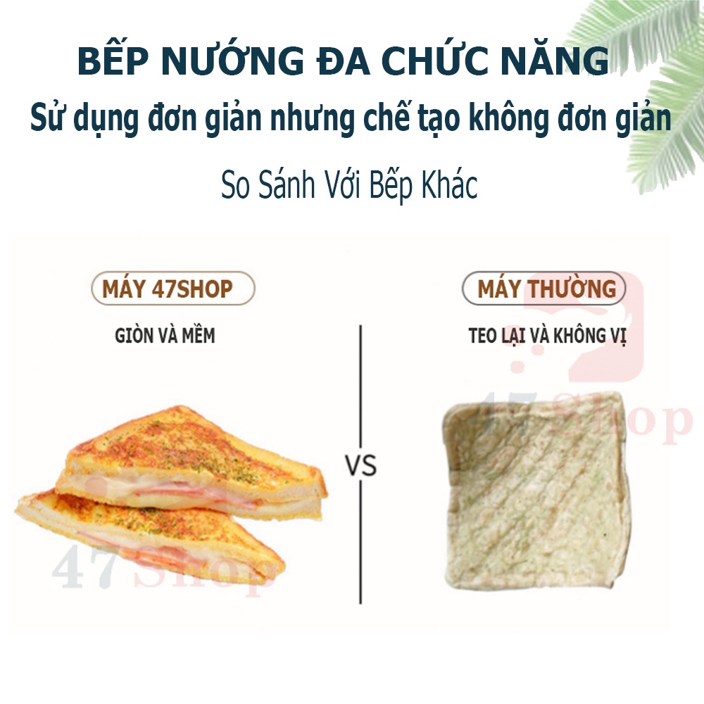 [Mã ELHADEV giảm 4% đơn 300K] Máy nướng bánh mì sandwich siêu nhanh đa năng - máy làm bánh waffle