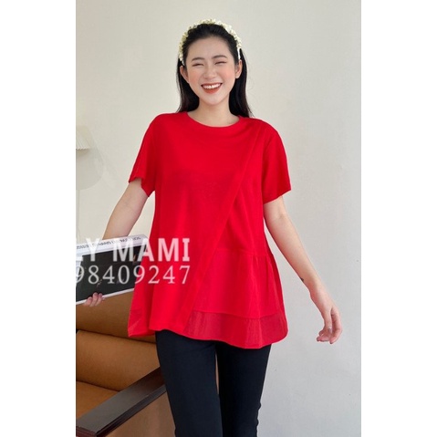 Áo Bầu  Đũi pha coton vạt chéo Ly Thiết Kế Cao Cấp ( Kèm Ảnh Thật )