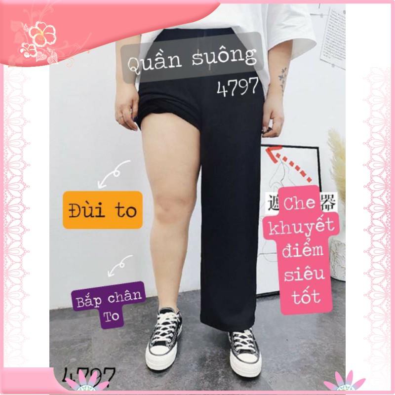 GIÁ BUÔN Ms098)QUẦN ỐNG RỘNG BIGSIZE/QUẦN TÂY BIGSIZE CHẤT VITEK HÀN CHE dáng MS098