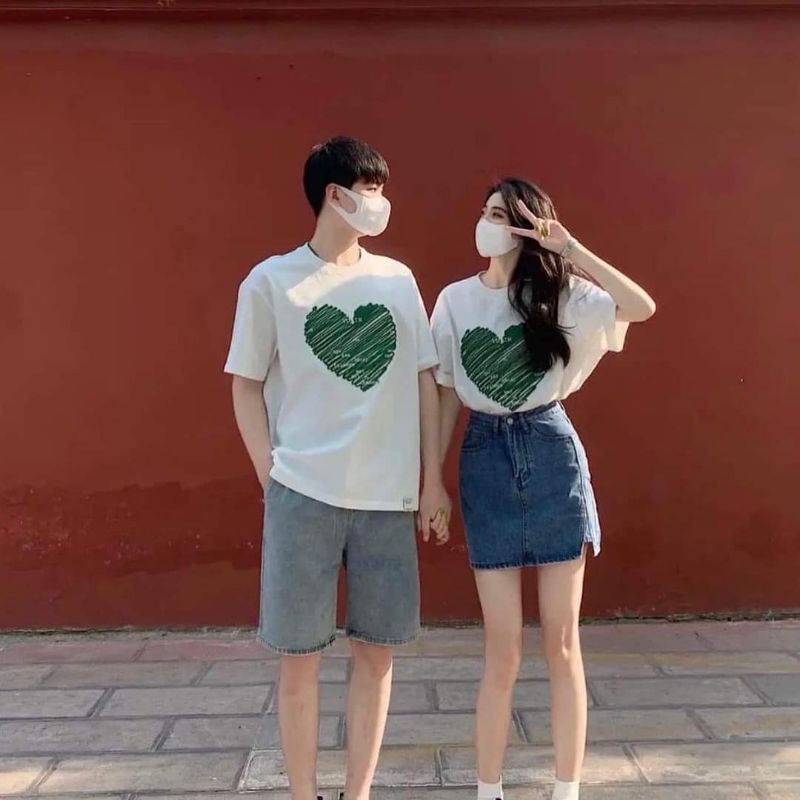 Áo đôi nam nữ unisex cotton 100% in hoạ tiết nổi bật, áo cặp tay lỡ nhiều mẫu mã phong cách