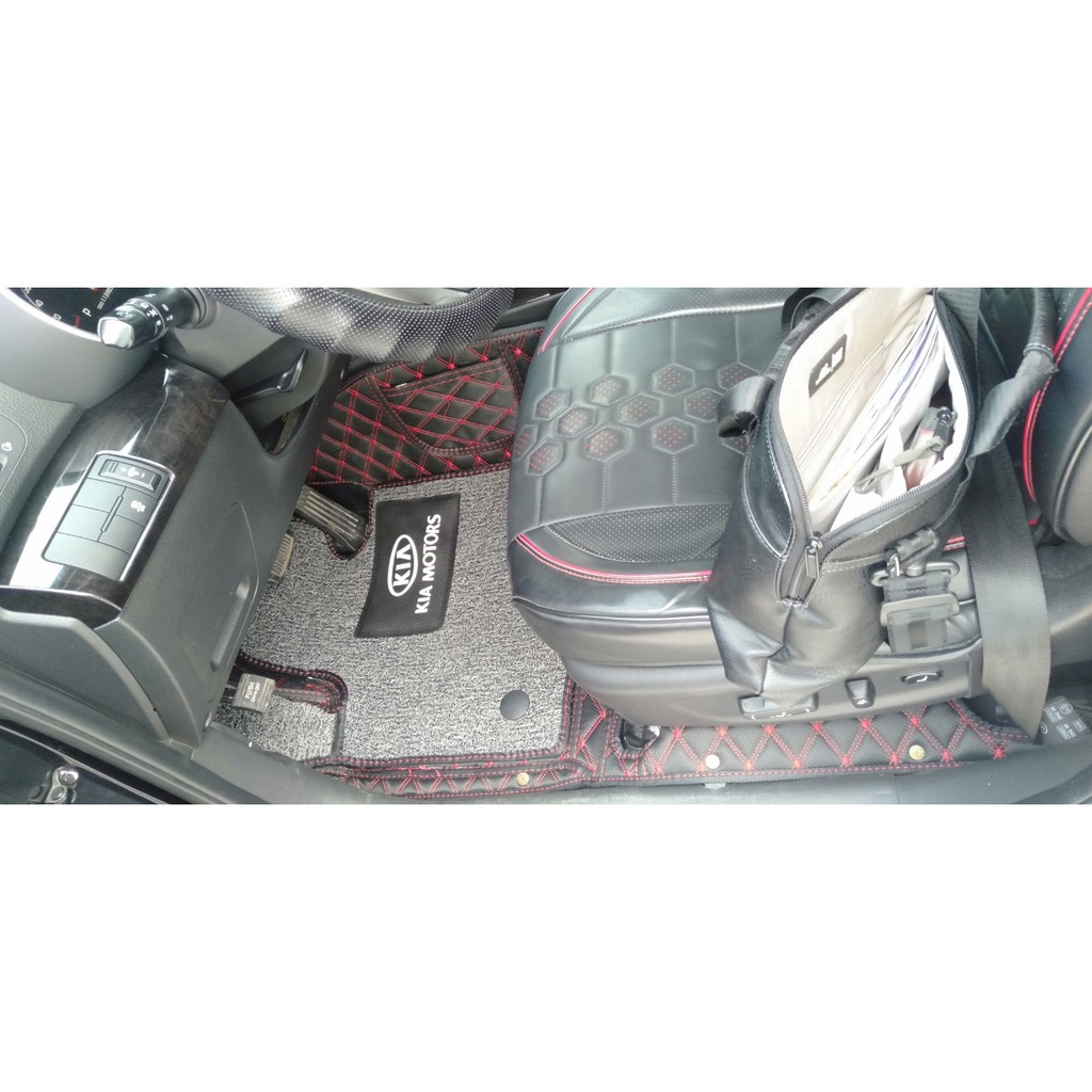 Thảm lót sàn ô tô 6D Kia Sorento  chống nước, không mùi, phủ kín 90% sàn xe