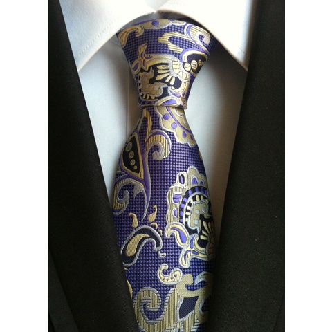 Cà Vạt Công Sở Nam Chất Liệu Polyester Họa Tiết Paisley Phong Cách Mới [Giao Hàng Trong 24 Giờ]