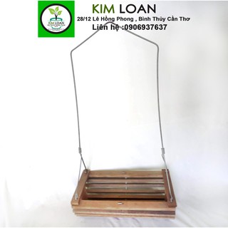 Combo 2 chậu lan gỗ xích đu 27x16cm