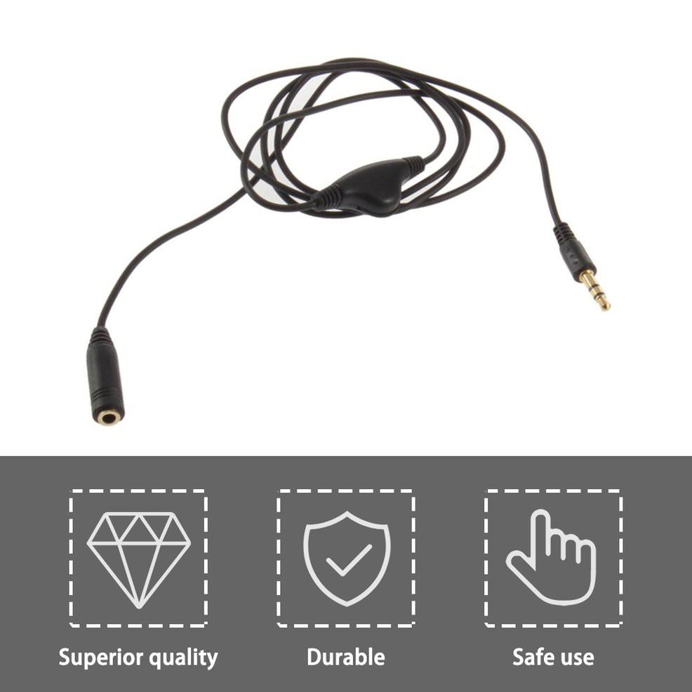 Dây cáp âm thanh nối dài 1m 3.5mm có thể điều chỉnh âm lượng | BigBuy360 - bigbuy360.vn