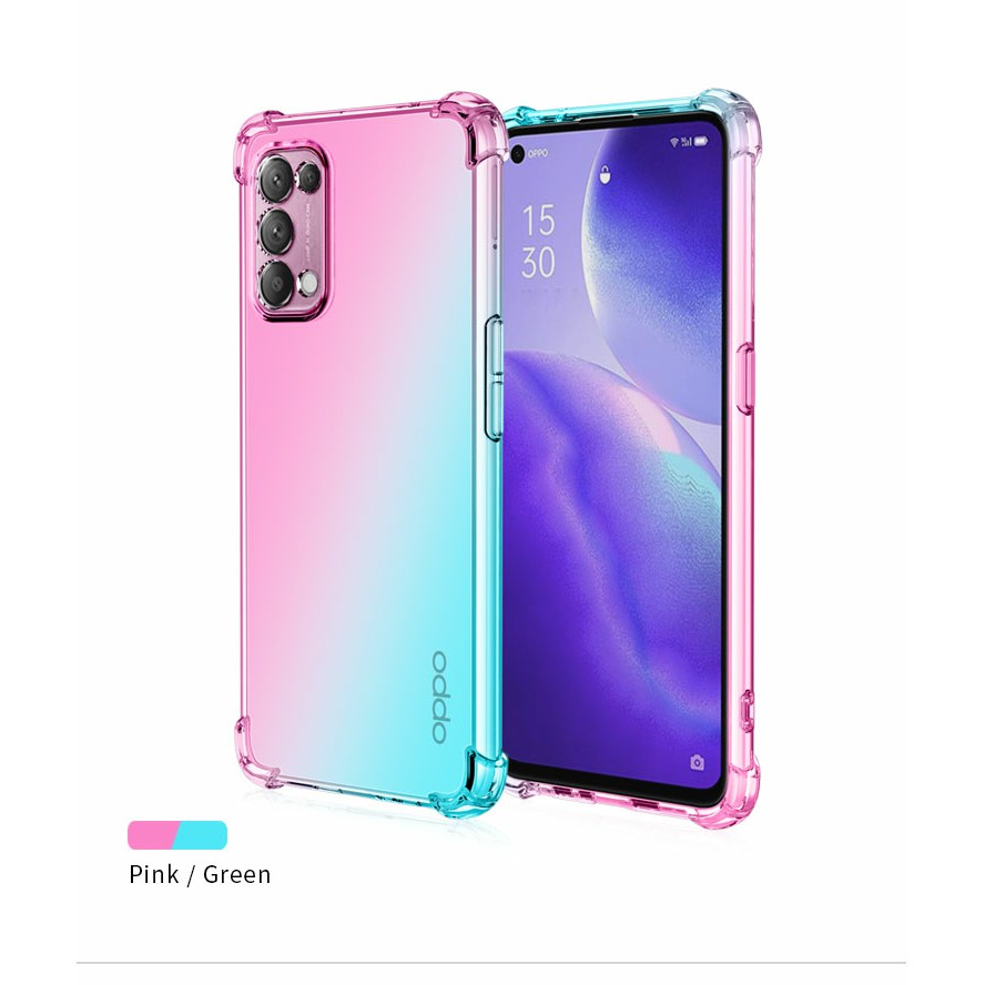 Ốp lưng Oppo Reno 5 / Reno 5 5G / Reno6 Z 5G / Reno 6 5G / Reno 7 5G dẻo đa sắc TPU lồi 4 góc chống sốc cao cấp