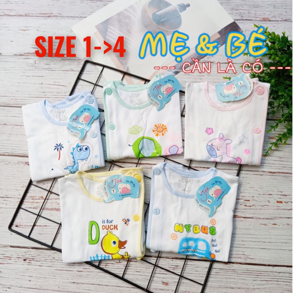 COMBO 5 ÁO SƠ SINH TAY NGẮN JOU CHÍNH HÃNG