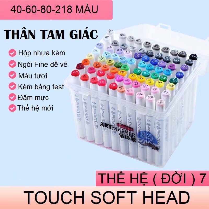 Set Màu dạ bút lông Marker Touch Soft Head