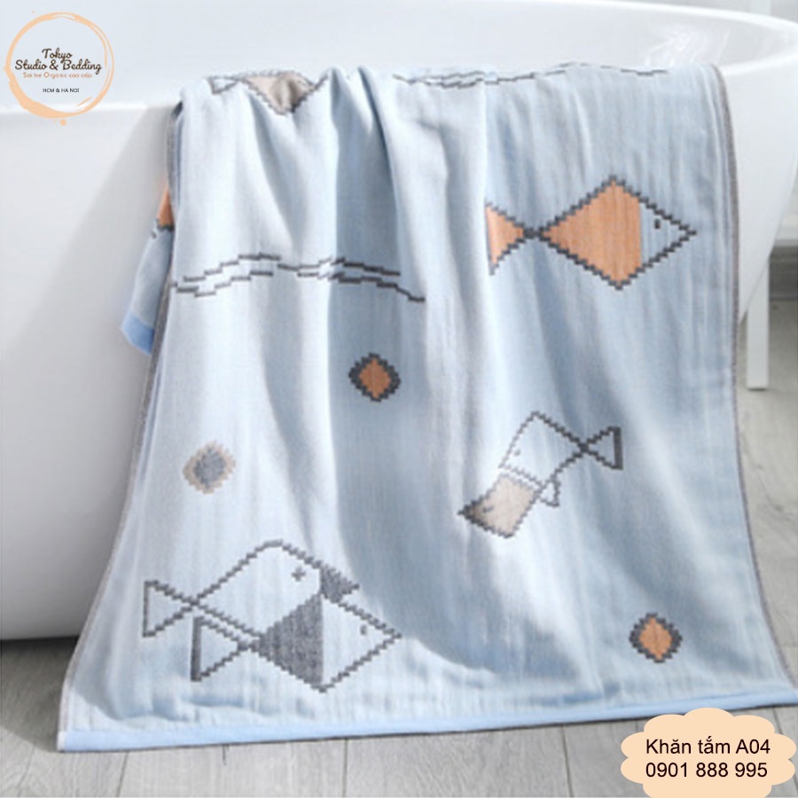 🔴TH Khăn tắm xô Cotton Sợi Tre Organic siêu mềm