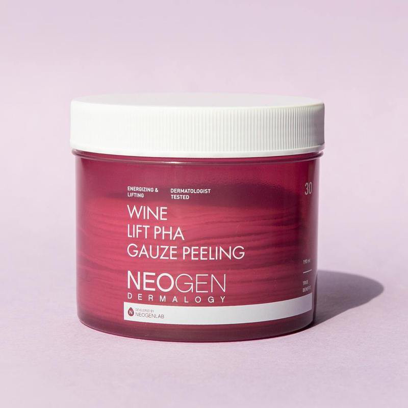 [30 Miếng] Tẩy Tế Bào Chết Neogen Dermalogy Wine Lift PHA Gauze Peeling 190ml