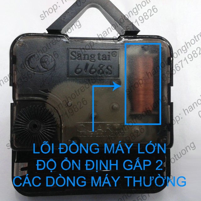 Kim Trôi - Máy Đồng hồ treo tường trục dài - May dong ho truc dai - Trục 11 mm