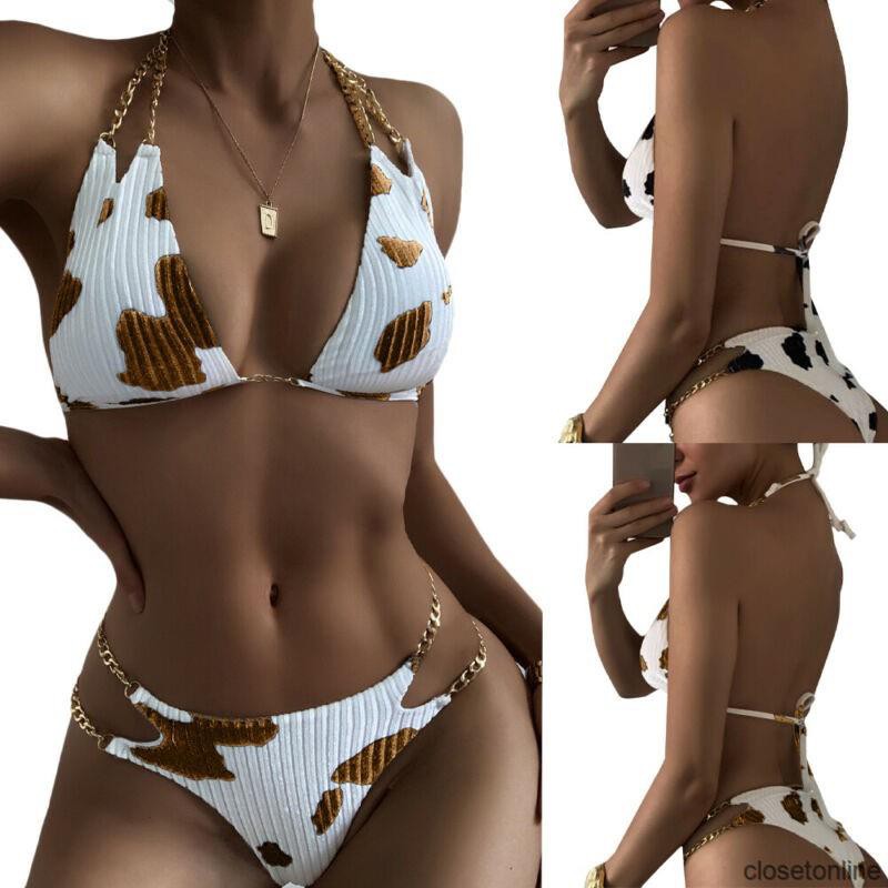 Bộ Bikini 2 Mảnh Lưng Thấp Cổ Chữ V Khoét Sâu Thời Trang Mùa Hè Quyến Rũ | BigBuy360 - bigbuy360.vn