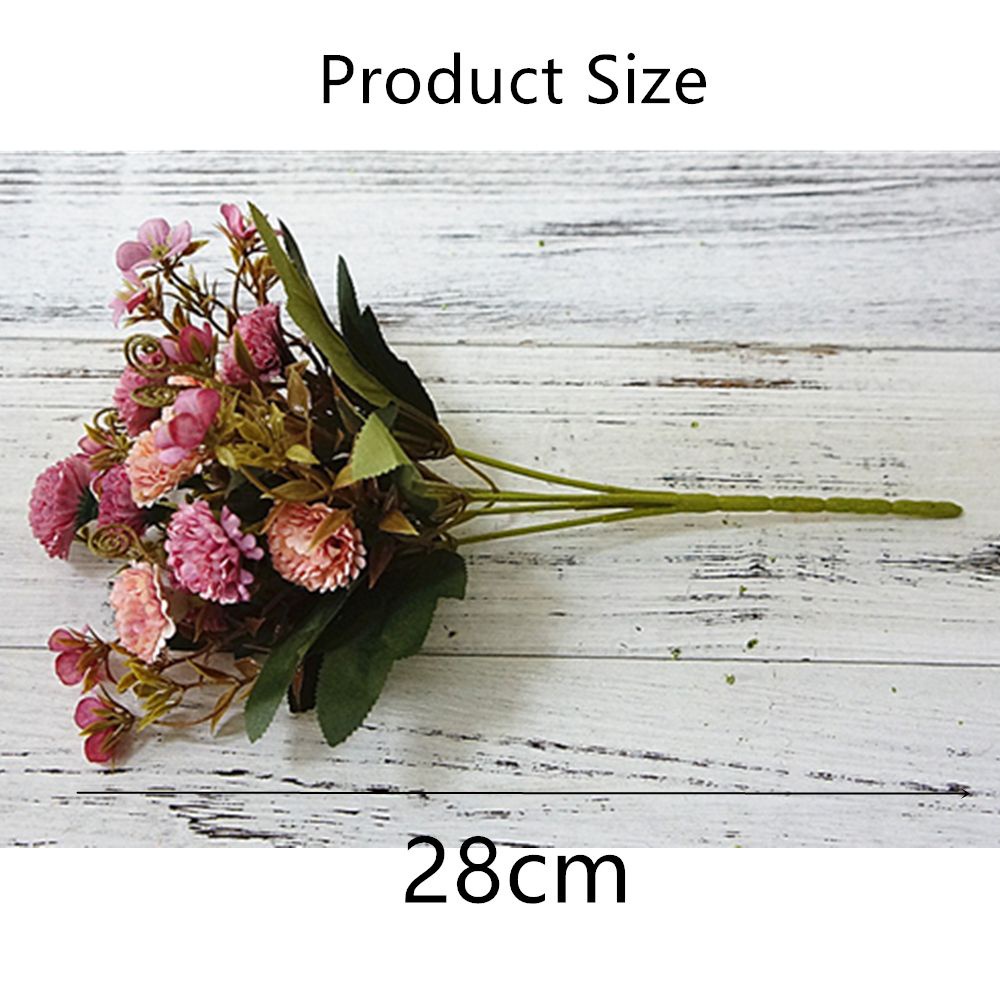 Bó 11 Bông Hoa Cúc Cẩm Chướng Nhân Tạo Bằng Lụa Nhiều Màu Sắc Dùng Trang Trí Nhà Cửa / Tiệc Cưới