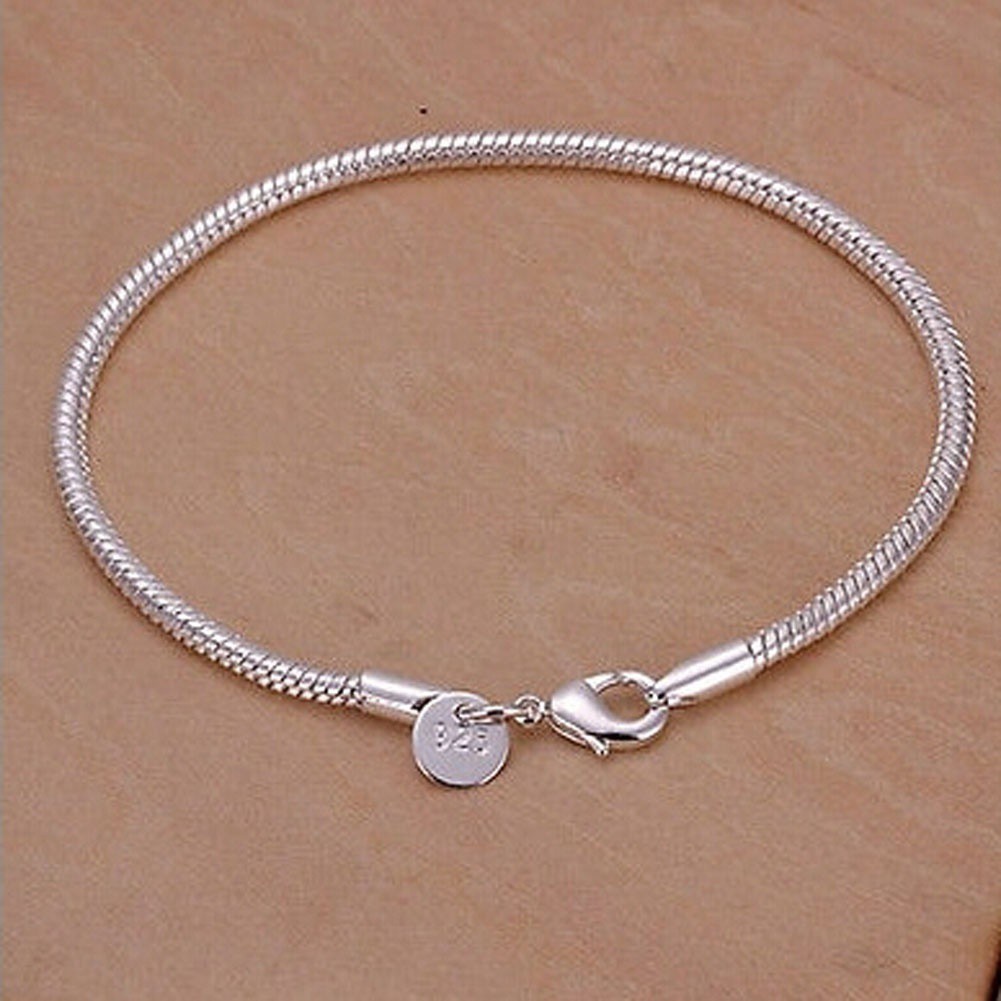 Vòng Tay Dạng Chuỗi Rắn 3mm Xinh Xắn Thời Trang