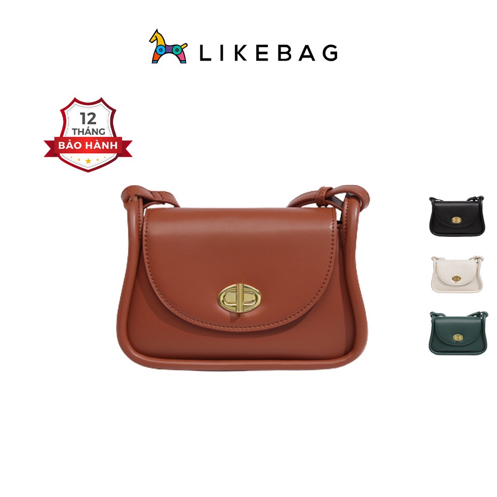 Túi đeo chéo, kẹp nách LIKEBAG khóa chữ thập sang trọng chính hãng 219XK6816 - LIBAGI