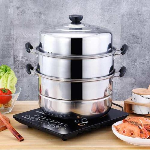 Bộ Nồi hấp inox 3 tầng 28F