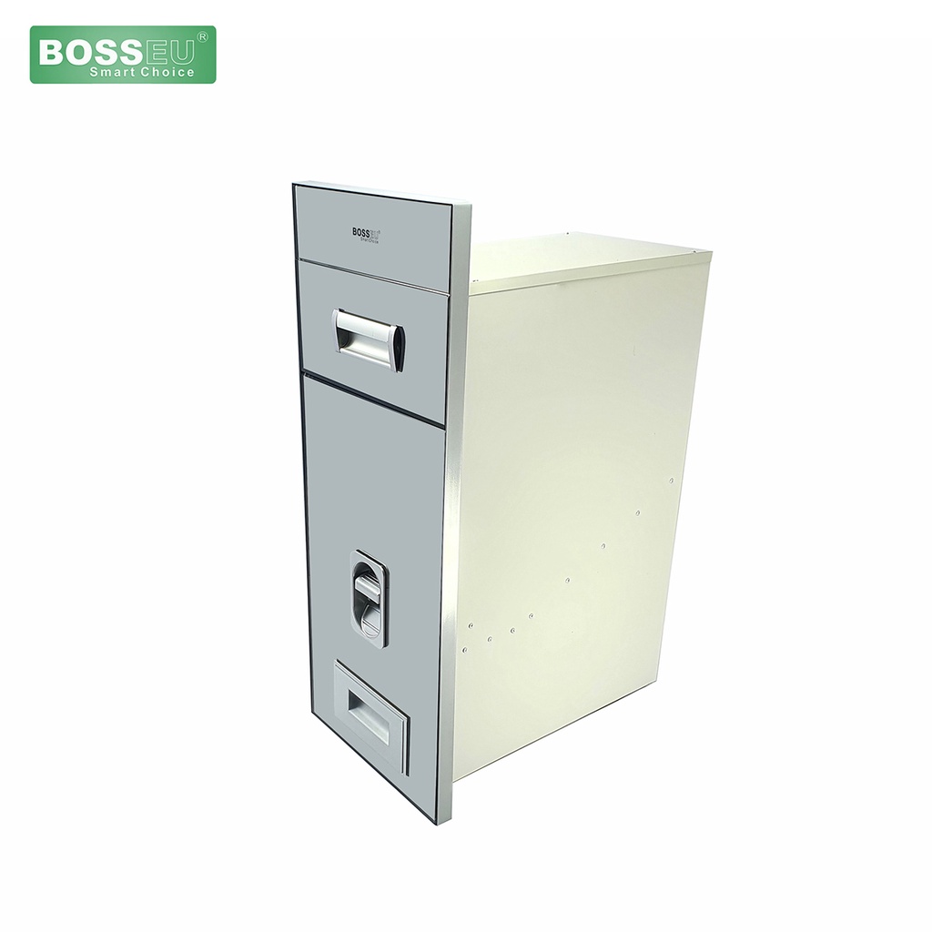 BossEU - Thùng gạo mặt gương, nút nhấn cao cấp BS250 BS300