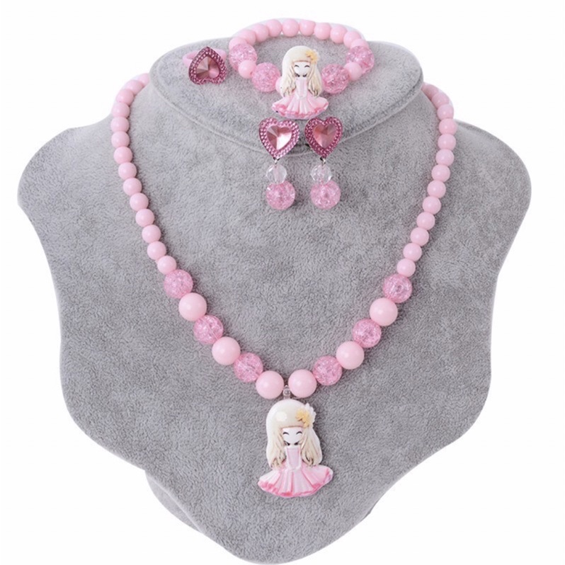 Bộ Trang Sức 05 Món, Bộ Phụ Kiện Công Chúa Hoạ Tiết Hoạt Hình Màu Sắc Đáng Yêu… Nhiều Kiểu Để Lựa Chọn Cho Bé!