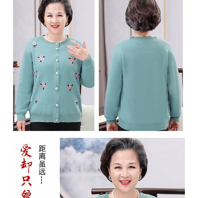 Áo Len Thêu Lót Lông Trung Niên | BigBuy360 - bigbuy360.vn