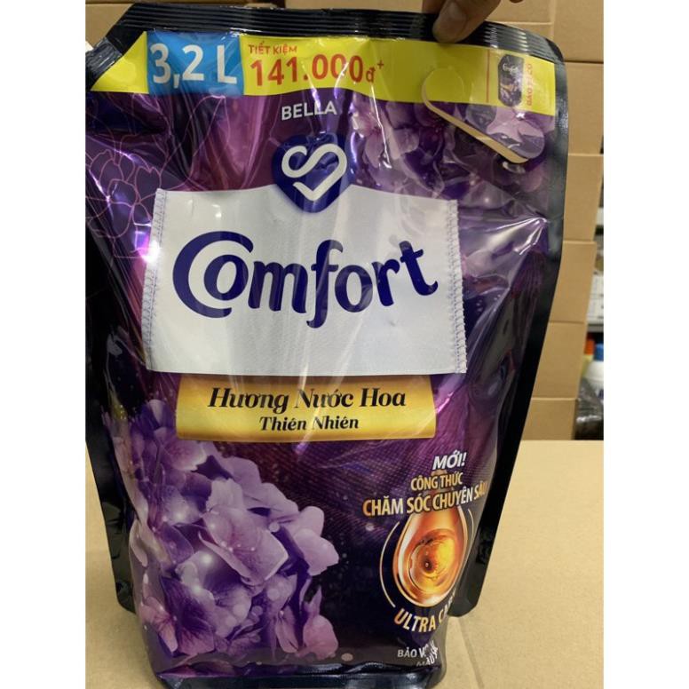 Xả Vải Comfort Hương Nước Hoa BELLA 3,2L(mầu tím)