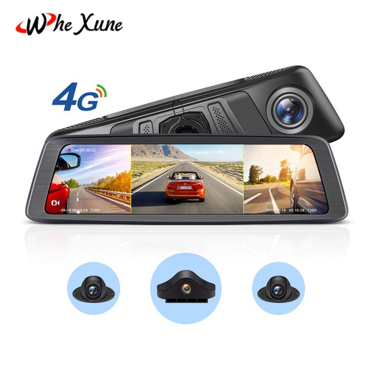 Camera hành trình cao cấp Whexune V9 Plus tích hợp 4 camera, Android Wifi GPS