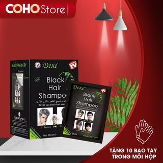 [HÀNG ANH QUỐC] Dầu gội nhuộm tóc đen thảo dược DEXE GIÁ 1 HỘP 10 GÓI