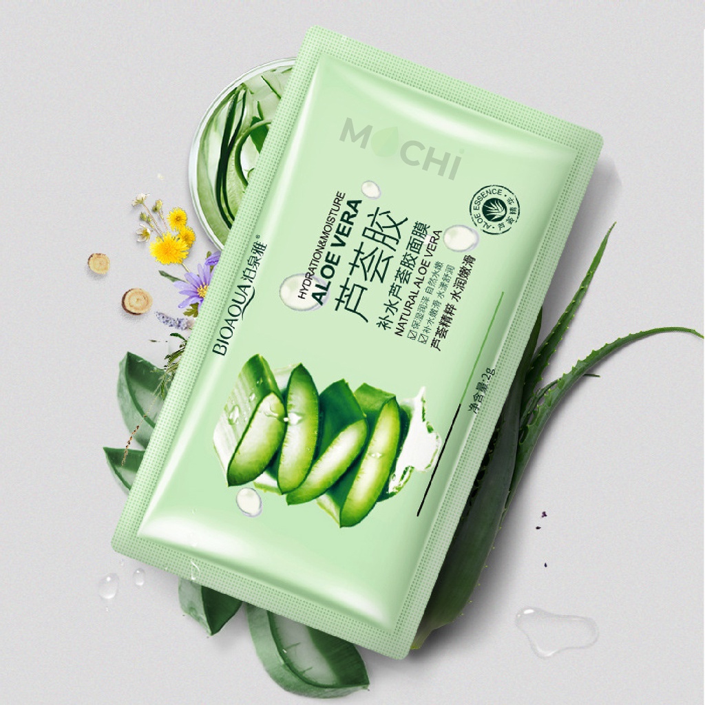 Mặt Nạ Ngủ Thạch Lô Hội l Nha Đam Dưỡng Trắng Da Cấp Ẩm Se Khít Ngừa Mụn Mask Gel Aloe Vera Bioaqua Nội Địa MOCHI SHOP