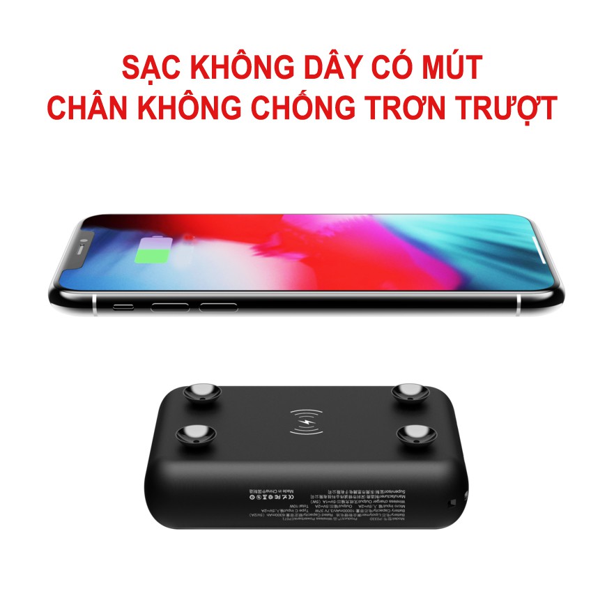 Pin dự phòng Devia Kingtone mini wireless 10000mAh- hàng chính hãng