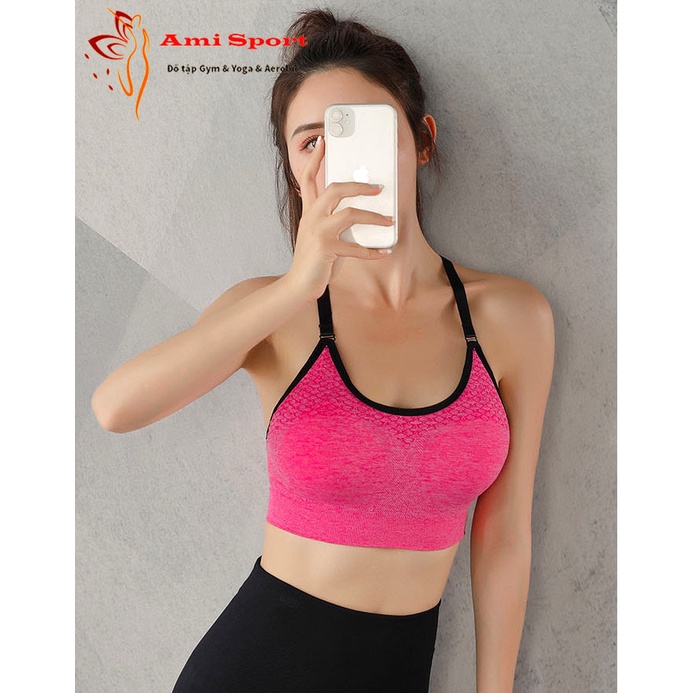 Áo bra tập Gym Yoga Aerobic vải dầy dặn, mặc tôn dáng nâng ngực, co giãn thoải mái, thấm hút mồ hôi A13