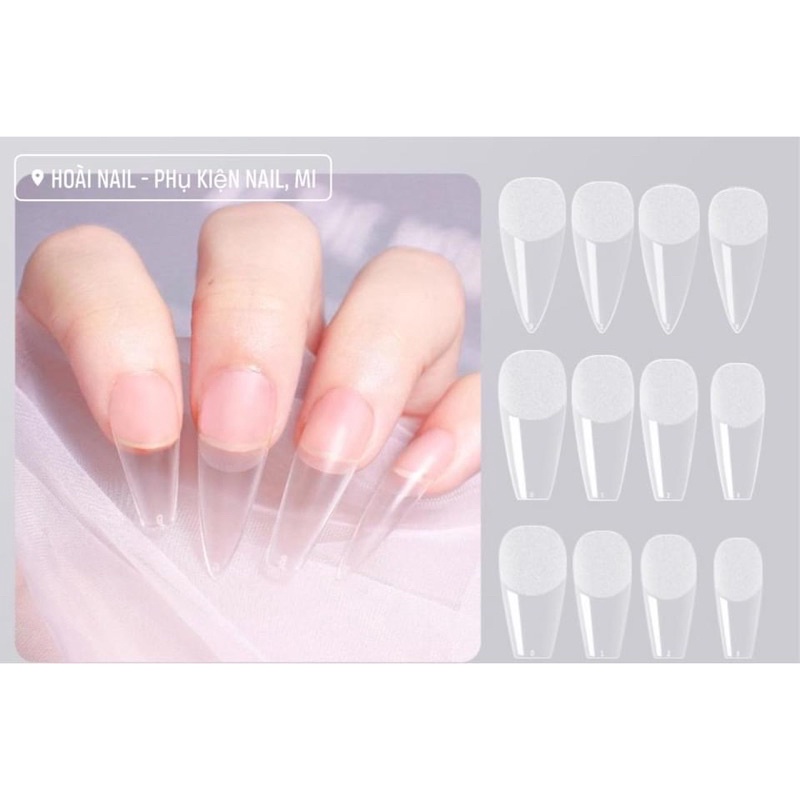 Móng úp nhám thang, nhọn bán lẻ size 5-6-7-8-9-10-11 fom to hơn móng trong hộp 2 size