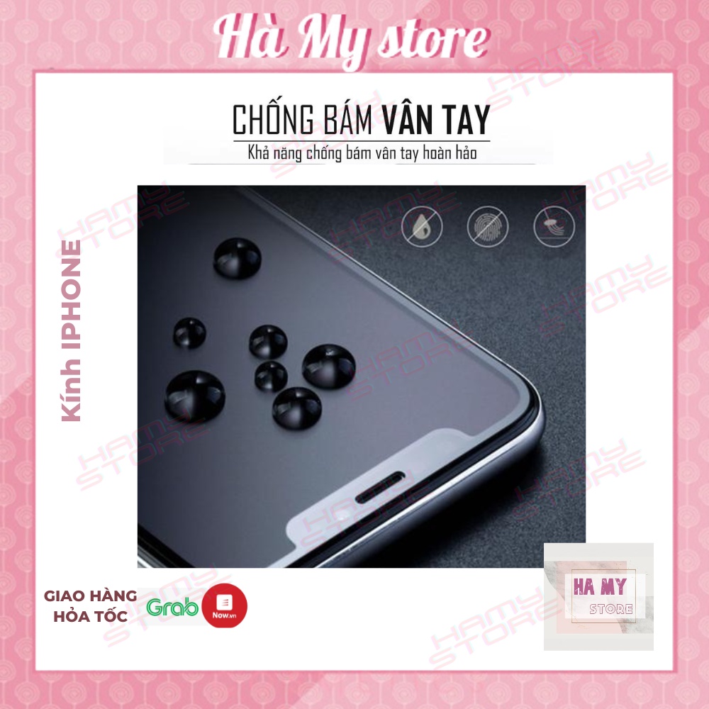 Kính cường lực iphone chống vân tay, mồ hôi AG full màn, màu nhám sang trọng cho Ip 6s/6sPlus/7G/8G/7P/8P/X/Xs/Xs/11/12