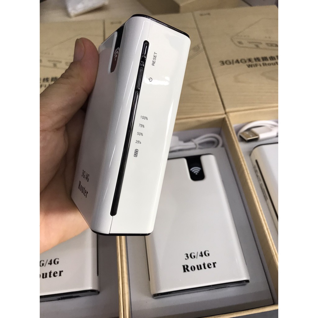 Bộ phát wifi từ sim 3G, 4G kiêm pin sạc dự phòng 7800 mAh ROUTER mua 1 tặng 3