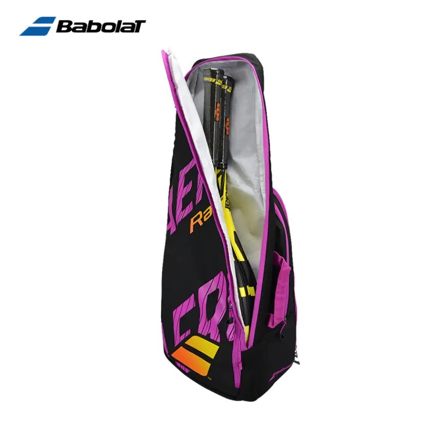 Balo tennis Babolat pure aero rafa màu tím cam mẫu mới kết hợp túi vợt