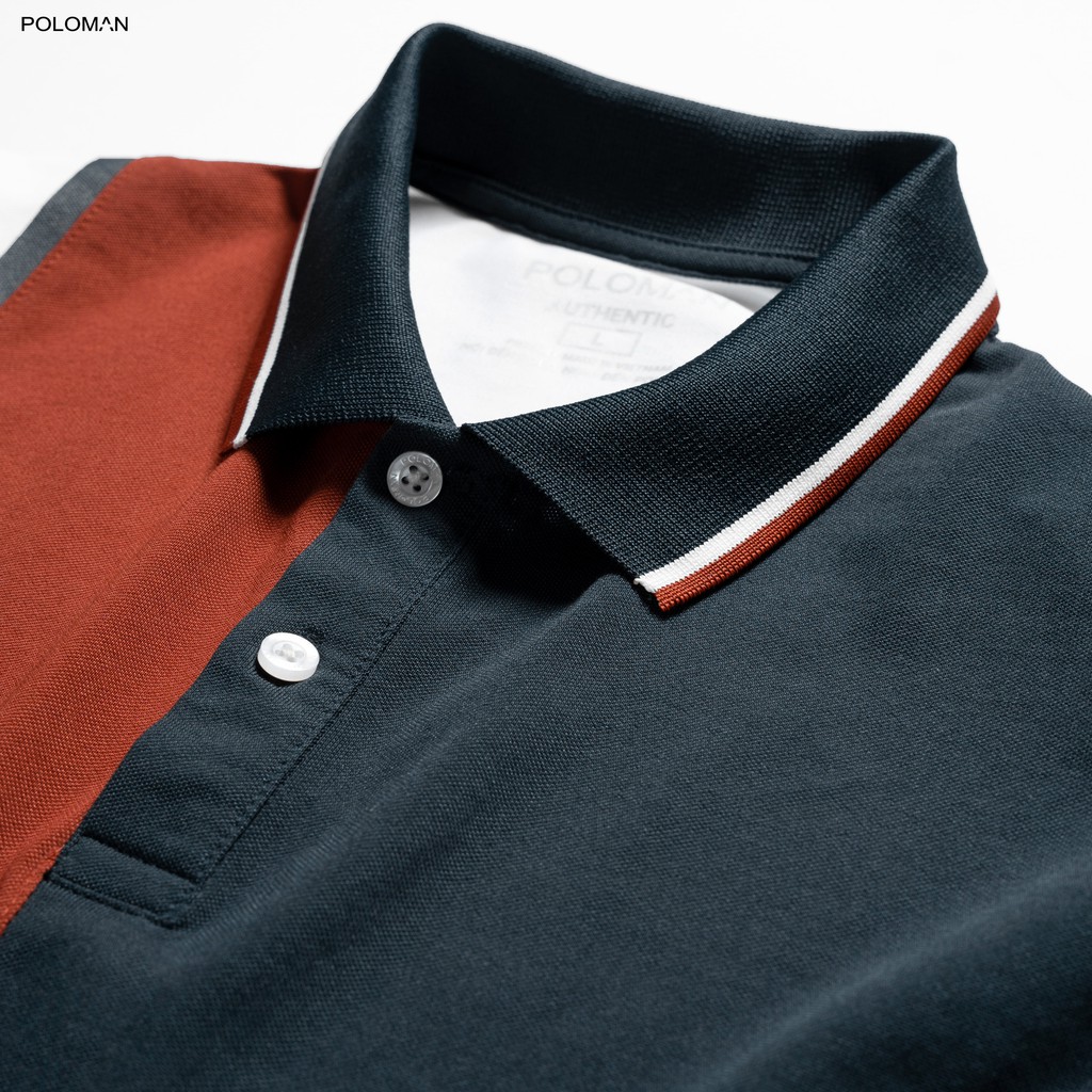 Áo Polo nam cổ bẻ phối GEVIN vải cá sấu Cotton xuất xịn,chuẩn form, trẻ trung - thanh lịch - POLOMAN | BigBuy360 - bigbuy360.vn